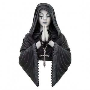 Placheta decorativa perete inger gotic in rugaciune 39 cm