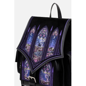 Rucsac din piele ecologica cu broderie Luminile Nordului - Img 3