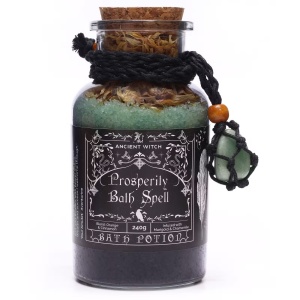 Sare de Baie Ancient Witch cu Pandantiv Aventurin – Prosperitate, 240 g