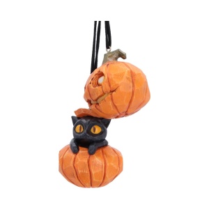 Set 2 decoratiuni suspendate Halloween Pumpkin and Patch 7,7 cm - Whisper Wood - Img 2