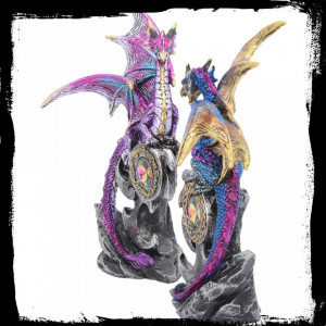 Set 2 statuete dragoni Protectorii taramului 15 cm - Img 6