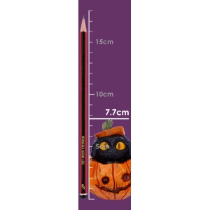 Set 3 figurine pisici negre in dovleci Three Wise Pumpkin Patch 7,7 cm - Img 8