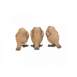 Set 3 statuete Trei Vrabiute Intelepte 8 cm - Img 3