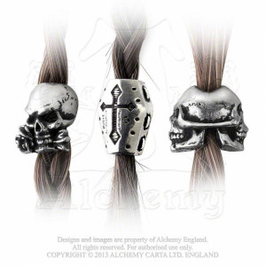Set bijuterii pentru barba/par Alchemy diametru 0.5 cm - Img 2