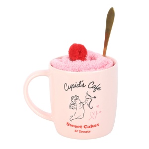 Set cana si sosete pufoase Cupid's Cafe, capacitate 350ml