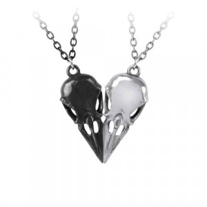 Set pandantive cranii de corbi Coeur Crane
