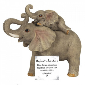 Set statuete Familia de Elefanti - Mami si Copil 14 cm - Img 2