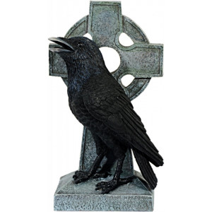Statueta Corb cu Cruce Celtica 20cm
