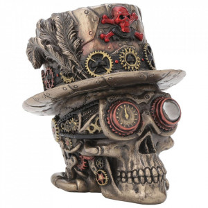 Statueta craniu Baronul Steampunk 11cm