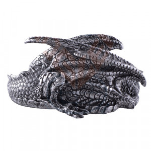 Statueta dragon Aaden - argintiu 10cm - Img 2