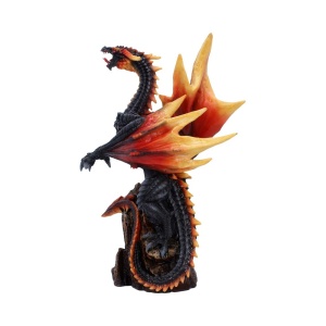 Statueta Dragon Obsidian Inferno – decor fantasy collector, 23.7 cm - Img 2