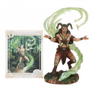 Statueta Elemental Magic - Vrajitorul Pamantului, Anne Stokes 22 cm - Img 5