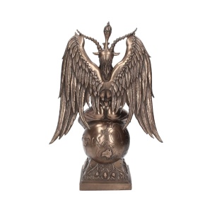 Statueta mare Baphomet cu finisaj bronz 38 cm - Img 4