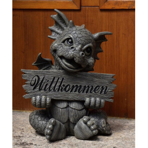 Statueta pentru gradina Dragonel Welcome 27cm - Img 4