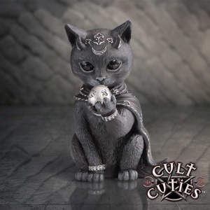 Statueta pisicuta demonica Feligor, Cult Cuties – decor gotic fantasy 10.2 cm - Img 7