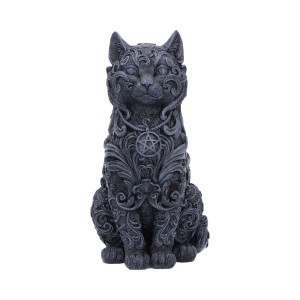 Statueta pisicuta Hexbound Familiar – decor gotic fantasy, 23 cm