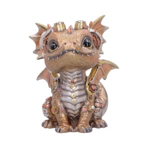 Statueta pui de dragon auriu Coglet – decor fantasy collector 17.5 cm