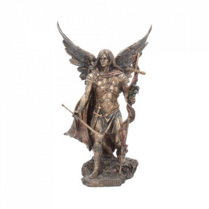 Statueta rasina si bronz Arhanghelul Gabriel 33.5 cm