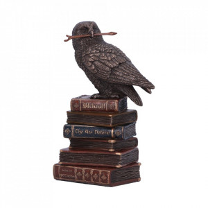 Statueta rasina si bronz, bufnita Spellcraft 14cm