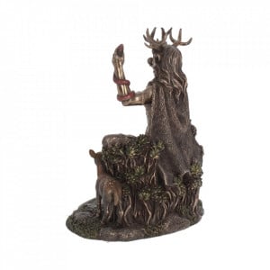 Statueta rasina si bronz Cernunnos si regatul sau - Img 2