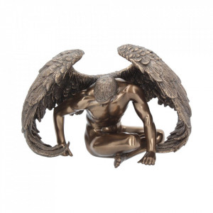 Statueta rasina si bronz inger Odihna 20 cm