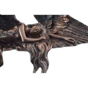 Statueta rasina si bronz Ingerul Pazitor 21 cm - Img 4