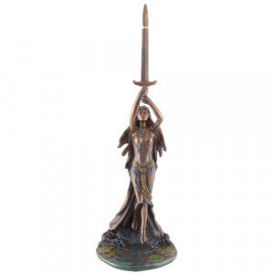 Statueta rasina si bronz Lady of the Lake 34cm