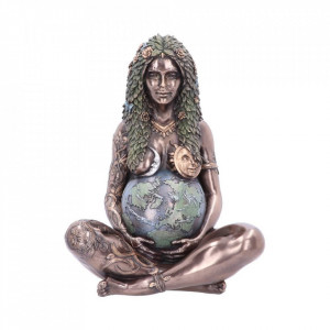 Statueta rasina si bronz Mama Pamant 30 cm