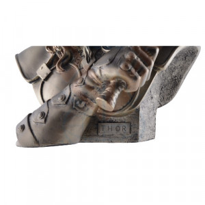 Statueta rasina si bronz, mitologia nordica, zeu Thor 30cm - Img 3