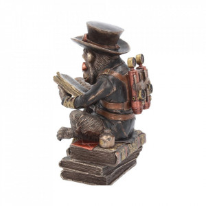 Statueta rasina si bronz, steampunk Invatacelul 19.5cm - Img 2