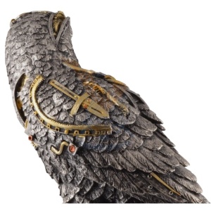 Statueta steampunk bufnita Aviatorul 30cm - Img 5
