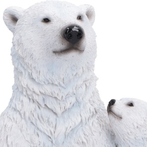 Statueta ursi polari Mama cu pui - Polar Protection 12.7cm - Img 3