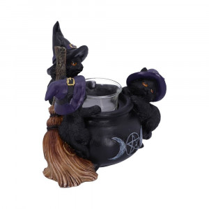 Suport lumanare pisicute Familiar Cauldron 12.5 cm - Img 4