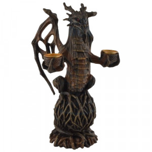 Suport lumanari Dragon de Padure 22 cm - Img 8