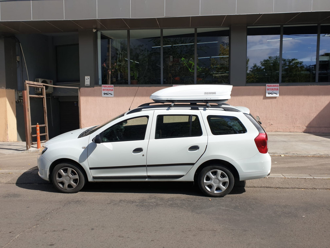 Dacia Logan MCV bare transversale Menabo Raven si cutie portbagaj Menabo Mania