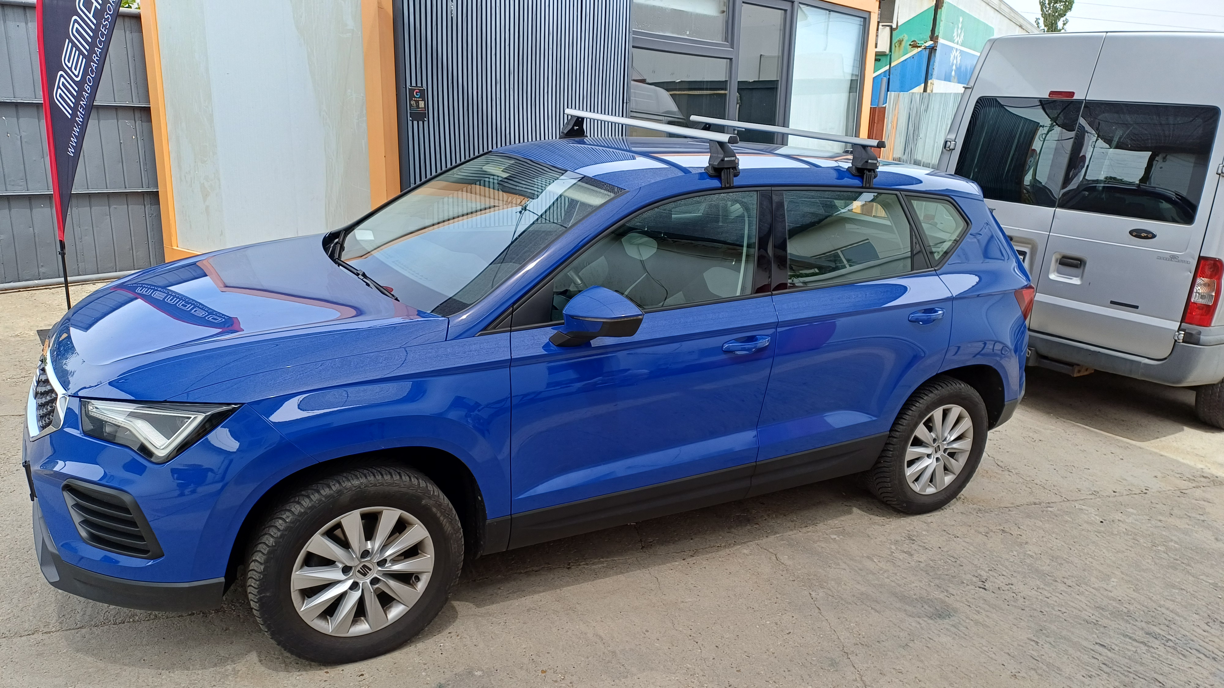 Seat Ateca cu bare transversale Menabo Omega Aluminiu