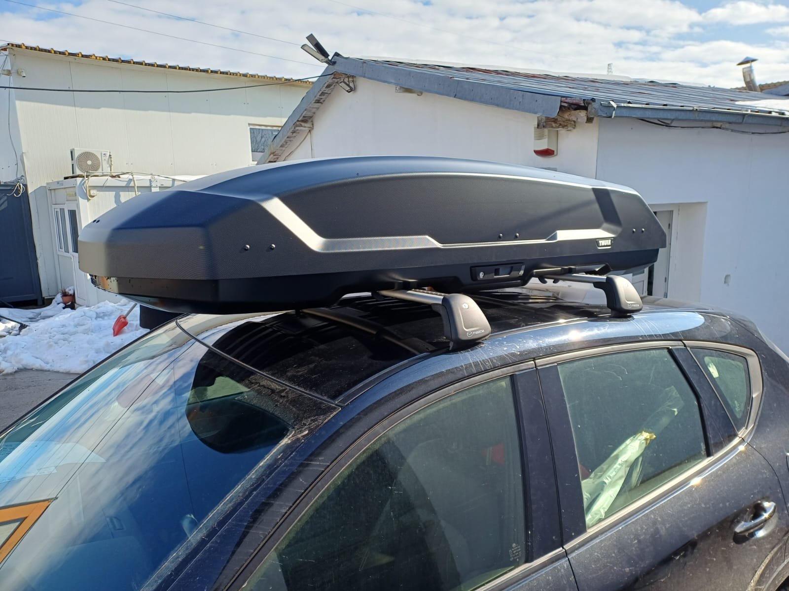 Mazda CX-60 with a Thule Force 3 XL Matt Black roof box