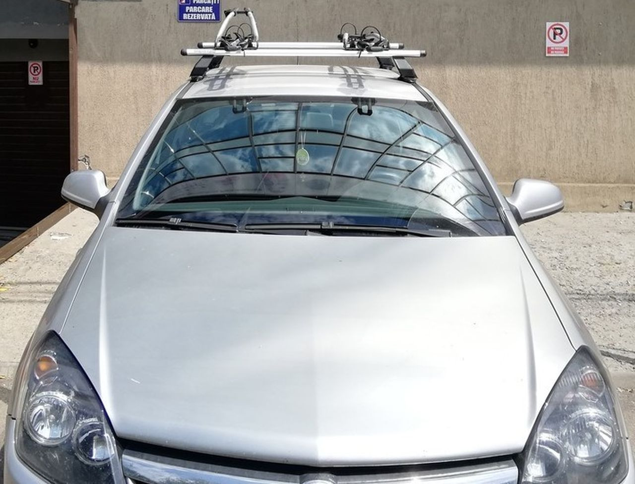 Opel Astra H bare transversale Menabo Tema Aluminiu si suport bicicleta Thule Freeride
