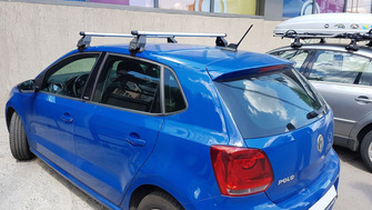 Volkswagen Polo bare transversale Menabo Tema Aluminiu