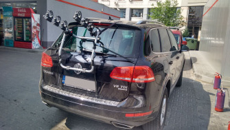 Volkswagen Touareg suport bicicleta pe haion Menabo Mistral