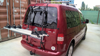 Volkswagen Caddy suport bicicleta pe haion Menabo Stand-up