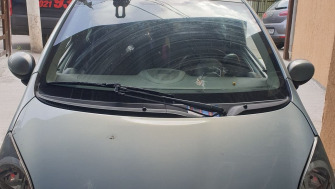 Toyota Yaris bare transversale K39 si suport bicicleta Thule Freeride