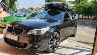 BMW Seria 5 bare transversale Menabo Delta si cutie portbagaj Thule Motion