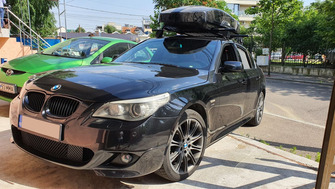 BMW Seria 5 bare transversale Menabo Delta si cutie portbagaj Thule Motion