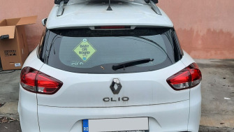 Renault Clio bare transversale Menabo Sherman si cutie portbagaj Menabo Mania