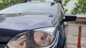 Volkswagen UP bare transversale Menabo Tema si suport bicicleta Thule Freeride 532