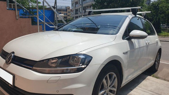 Volkswagen Golf bare transversale Menabo Delta Silver