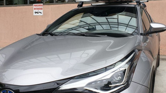 Toyota C-HR bare transversale Menabo Tema si cutie portbagaj Menabo Mania