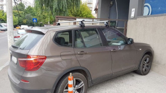 BMW X3 bare transversale Menabo Tema si suport bicicleta Thule FreeRide