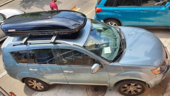 Mitsubishi Outlander bare transvesale Menabo Jackson si cutie portbagaj Menabo Mania
